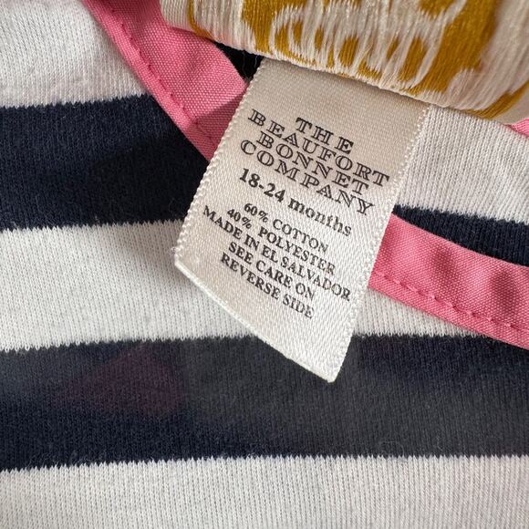 The Beaufort Bonnet Co Girls 18-24 Months Striped Top Strawberry Patch TBBC - Picture 3 of 5